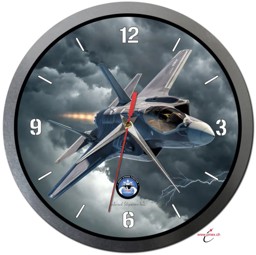 Bild von F-35 Lightning II Wanduhr Uhr aus Aluminium